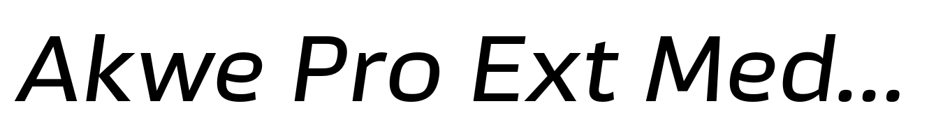Akwe Pro Ext Medium Italic